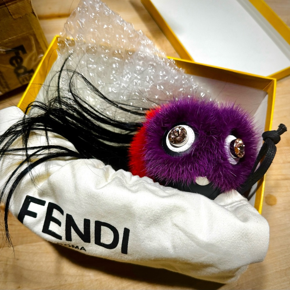 FENDI Bag Bug Charm with box and dust bag